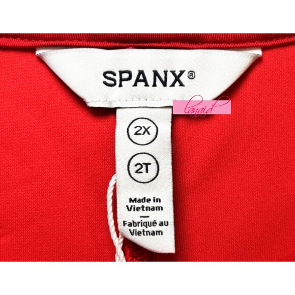 Spanx AirEssentials Sleeveless Maxi Red Long Side Slits Ultra-Soft Sundress 2X - Picture 12 of 14